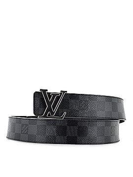 Louis Vuitton LV Initiales Reversible Belt Damier Graphite and Damier Infini Leather Wide (view 1)