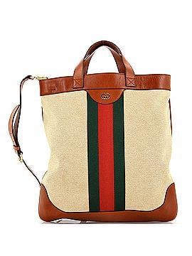 Gucci Shopping Tote Vintage Web Canvas Large (view 1)