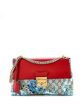 Gucci Padlock Chain Flap Bag Blooms Print GG Coated Canvas and Leather Medium (view 1)