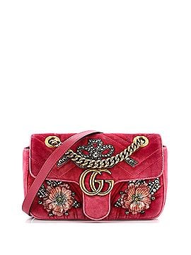 Gucci GG Marmont Flap Bag Embellished Matelasse Velvet Mini (view 1)