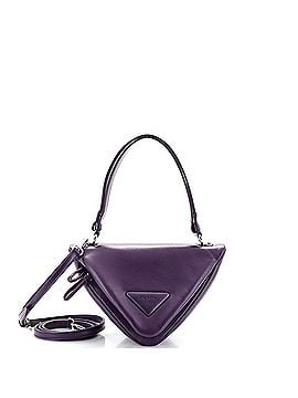 Prada Triangle Convertible Zip Handbag Leather Small (view 1)