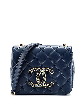Chanel Crystal CC Full Flap Bag Quilted Lambskin Mini (view 1)
