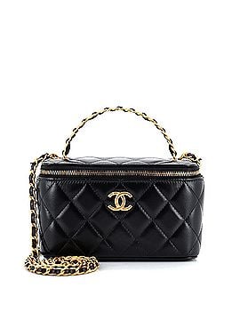 Chanel Pick Me Up Logo Handle Vanity Case with Chain Quilted Lambskin Small (view 1)