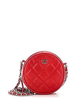Chanel Round Clutch with Chain Quilted Caviar Mini (view 1)