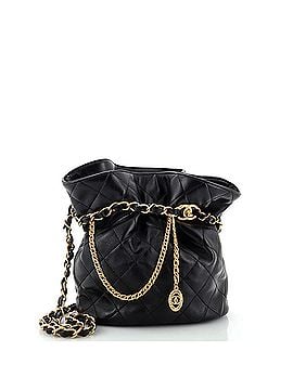 Chanel CC Turnlock Medallion Chain Bucket Bag Quilted Lambskin Small (view 1)