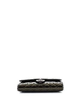 Chanel Clutch with Chain Quilted Striated Metallic Patent (view 2)
