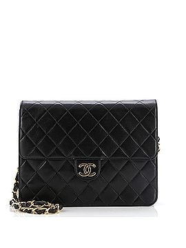 Chanel Vintage Clutch with Chain Quilted Leather Small (view 1)
