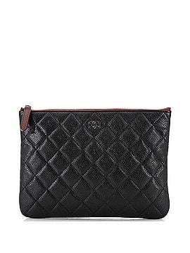 Chanel O Case Clutch Quilted Caviar Small (view 1)