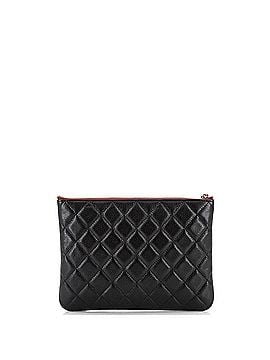 Chanel O Case Clutch Quilted Caviar Small (view 2)