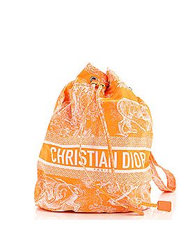 Christian Dior Logo Travel Drawstring Pouch Printed Fabric (view 1)