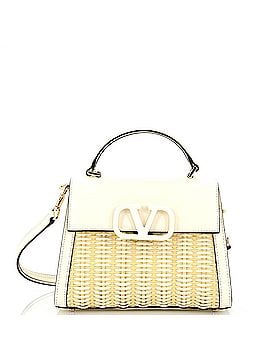 Valentino Garavani VSling Top Handle Bag Wicker with Leather Small (view 1)