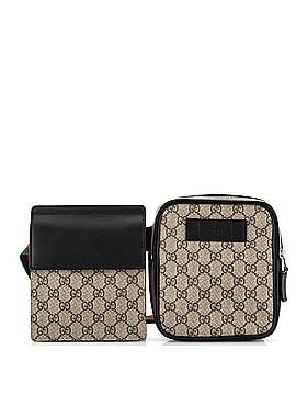 Gucci Double Web Belt Bag GG Coated Canvas with Leather (view 1)