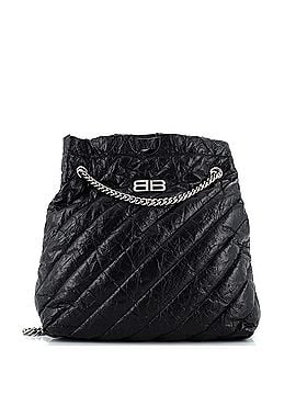 Balenciaga Crush Chain Tote Quilted Crushed Calfskin Small (view 1)