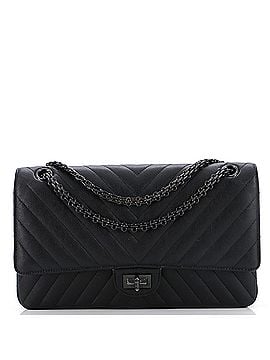 Chanel So Black Reissue 2.55 Flap Bag Chevron Sheepskin 226 (view 1)