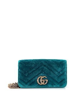 Gucci GG Marmont Chain Flap Bag Matelasse Velvet Mini (view 1)