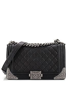 Chanel Paris-Dallas Boy Flap Bag Quilted Calfskin with Metal Adornments Old Medium (view 1)