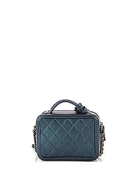 Chanel Filigree Vanity Case Quilted Iridescent Caviar Small (view 2)