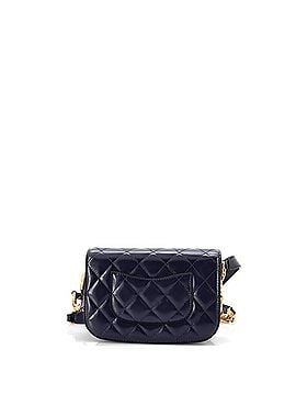 Chanel My Sweet CC Full Flap Messenger Bag Quilted Shiny Calfskin with Suede Mini (view 2)