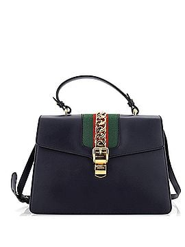 Gucci Sylvie Top Handle Bag Leather Medium (view 1)