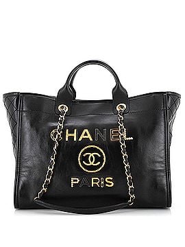 Chanel Deauville Tote Embellished Shiny Calfskin Medium (view 1)
