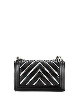 Chanel Boy Flap Bag Chevron Lambskin with Holographic PVC Old Medium (view 2)