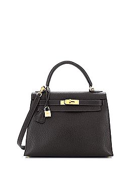 Hermès Kelly Handbag Brown Chevre de Coromandel with Gold Hardware 28 (view 1)