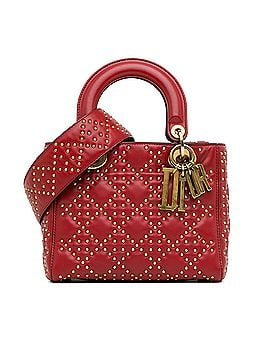 Dior Small Lambskin Cannage Studded Supple Lady Dior (view 1)