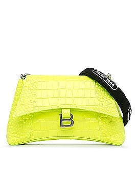 Balenciaga Croc Embossed Downtown Chain Small Shoulder Bag (view 1)