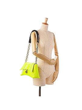 Balenciaga Croc Embossed Downtown Chain Small Shoulder Bag (view 2)