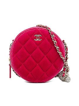 Chanel Velvet Pearl Crush Round Clutch with Chain (view 1)