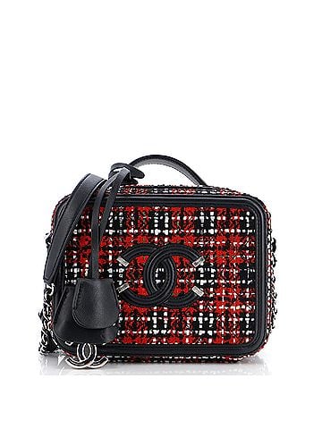 Chanel Filigree Vanity Case Quilted Tweed Small (view 1)