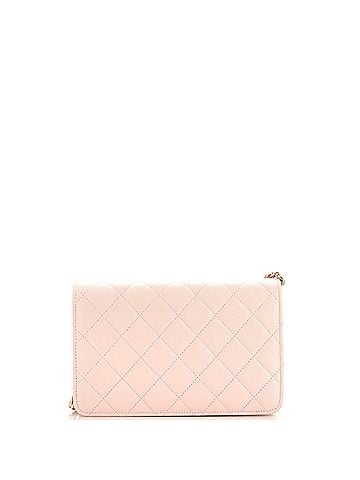 Chanel Twisted Crystals CC Wallet on Chain Quilted Caviar (view 2)