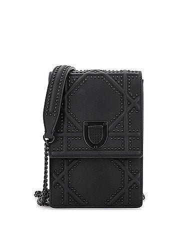Christian Dior Ultra Matte Diorama Vertical Clutch on Chain Studded Leather (view 1)