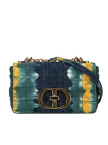 Dior Small Denim Tie-Dye Cannage Caro (view 1)