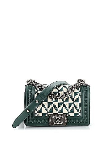 Chanel Boy Flap Bag Woven Calfskin Small (view 1)