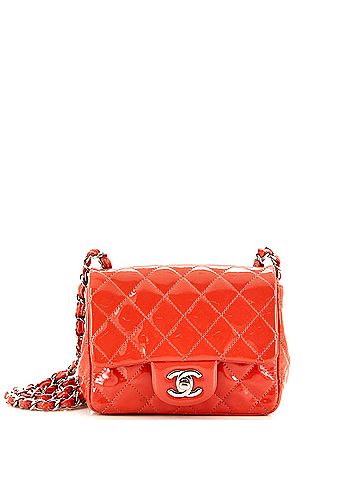 Chanel Square Classic Single Flap Bag Quilted Patent Mini (view 1)