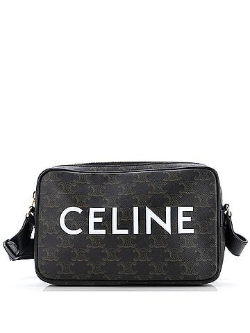 Céline Logo Messenger Bag Triomphe Coated Canvas Medium (view 1)
