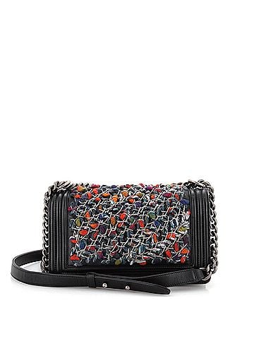 Chanel Boy Flap Bag Braided Tweed Old Medium (view 2)