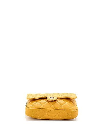 Chanel Classic Flap Phone Holder with Chain Quilted Caviar (view 2)