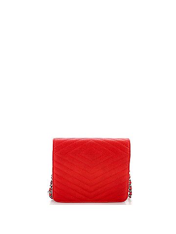 Chanel Square Wallet on Chain Chevron Caviar (view 2)