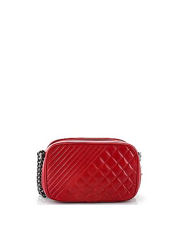 Chanel Coco Boy Camera Bag Quilted Leather Small (view 2)
