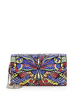 Christian Dior Lady Dior Wallet on Chain Pouch Printed Leather (view 1)