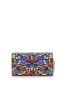 Christian Dior Lady Dior Wallet on Chain Pouch Printed Leather (view 2)