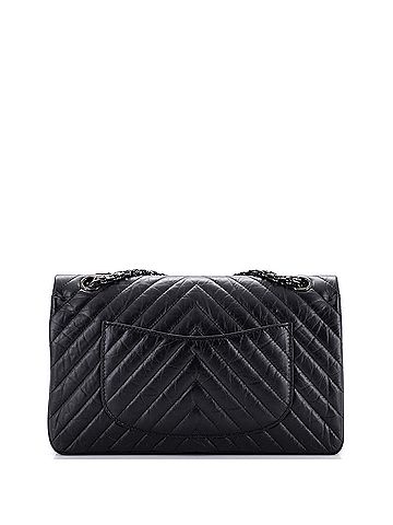 Chanel So Black Reissue 2.55 Flap Bag Chevron Aged Calfskin 226 (view 2)