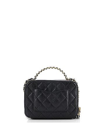 Chanel Pick Me Up Logo Handle Vanity Case Quilted Caviar Small (view 2)