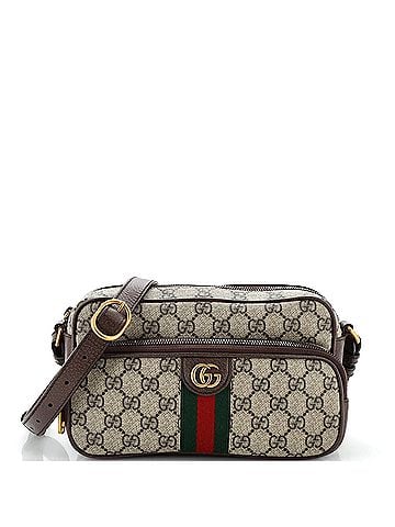 Gucci Ophidia Front Pocket Messenger Bag GG Coated Canvas Small (view 1)