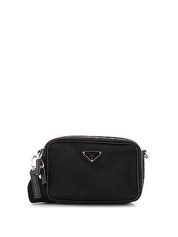 Prada Brique Camera Crossbody Bag Re-Nylon with Saffiano Leather Small (view 1)