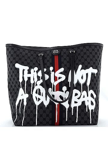Balenciaga x Gucci The Hacker Project Tote Graffiti BB Canvas Medium (view 1)