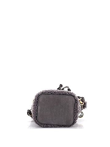 Fendi Logo Mon Tresor Bucket Bag Shearling with Nubuck Mini (view 2)