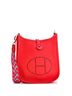 Hermès 100% Leather Red Long Strap Evelyne Bag Clemence TPM One size - photo 4